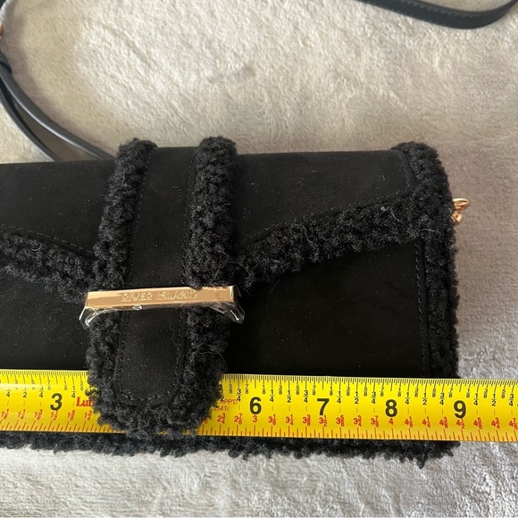 NWOT River Island Black Borg Trim Satchel Bag - Picture 9 of 11